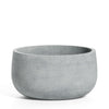 COSAPOTS Mondo Low Round Fiberglass Planter – Lightweight Indoor/Outdoor Plant Pot, Frost & Weather Resistant, Handmade Modern Decorative Planter – 9.5" X 9.5" X 5" – Concrete Stone - Concrete Stone,9.5 in x 9.5 in x 5 in