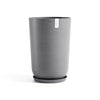 Oslo Medium Round Planter - 13.8 in x 13.8 in x 20.3 in - Planter + Saucer - Grey - Grey,13.75 in x 13.75 in x 20.25 in,Planter + Saucer