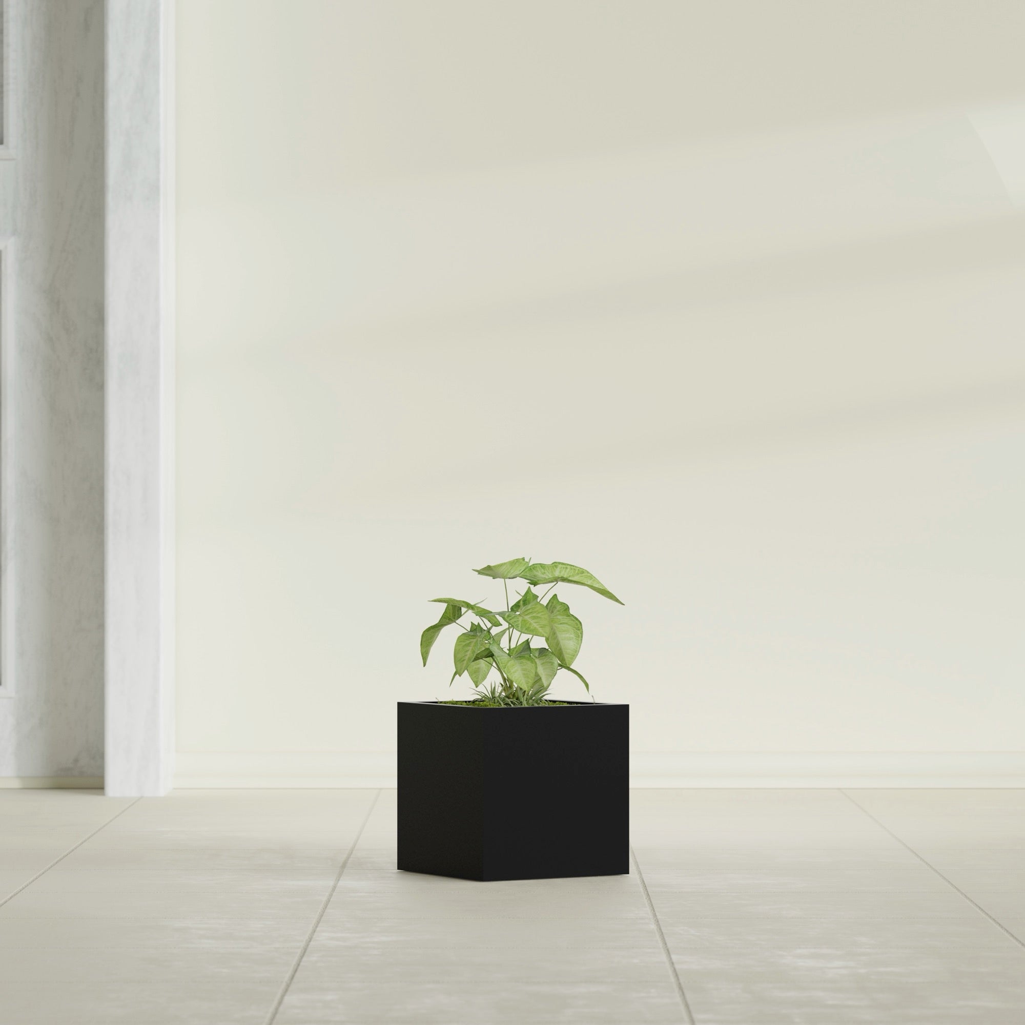 Monaco Square - 7in x 7in x 7 - Matte Black - Matte Black,7 in x 7 in x 7 in