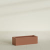 Reade Small Tabletop Rectangle Fiberglass Planter - 14 in x 5 in x 4.3 in - Matte Terracotta - Matte Terracotta,14 in x 5 in x 4.3 in