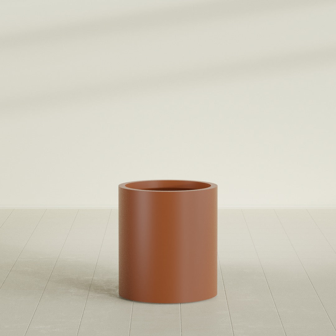 Rio Grande Medium Round Fiberglass Planter - 18 in x 18 in x 20 in - Matte Terracotta - Matte Terracotta,18 in x 18 in x 20 in