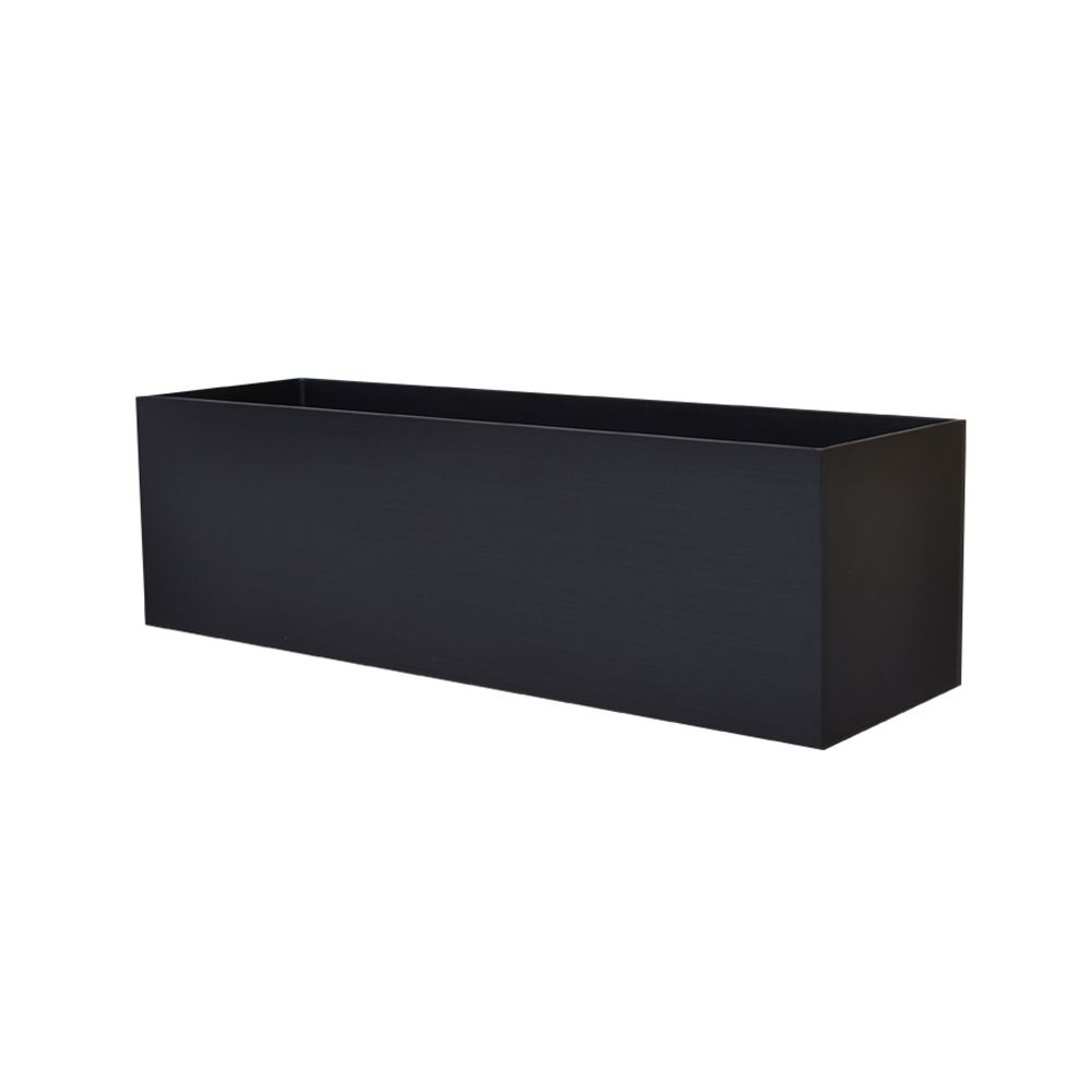 Large Rectangle Planter - 30 in x 7 in x 7 in - Brushed Flat Black - Brushed Flat Black,30 in x 7 in x 7 in