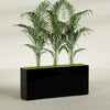 Potsdam Extra Large Long Rectangle Fiberglass Planter - 72 in x 16 in x 32 in - Gloss Black - Gloss Black,72 in x 16 in x 32 in