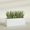 Granada Extra Large Long Rectangle Fiberglass Planter - 60 in x 24 in x 24 in - Gloss White - Gloss White,60 in x 24 in x 24 in