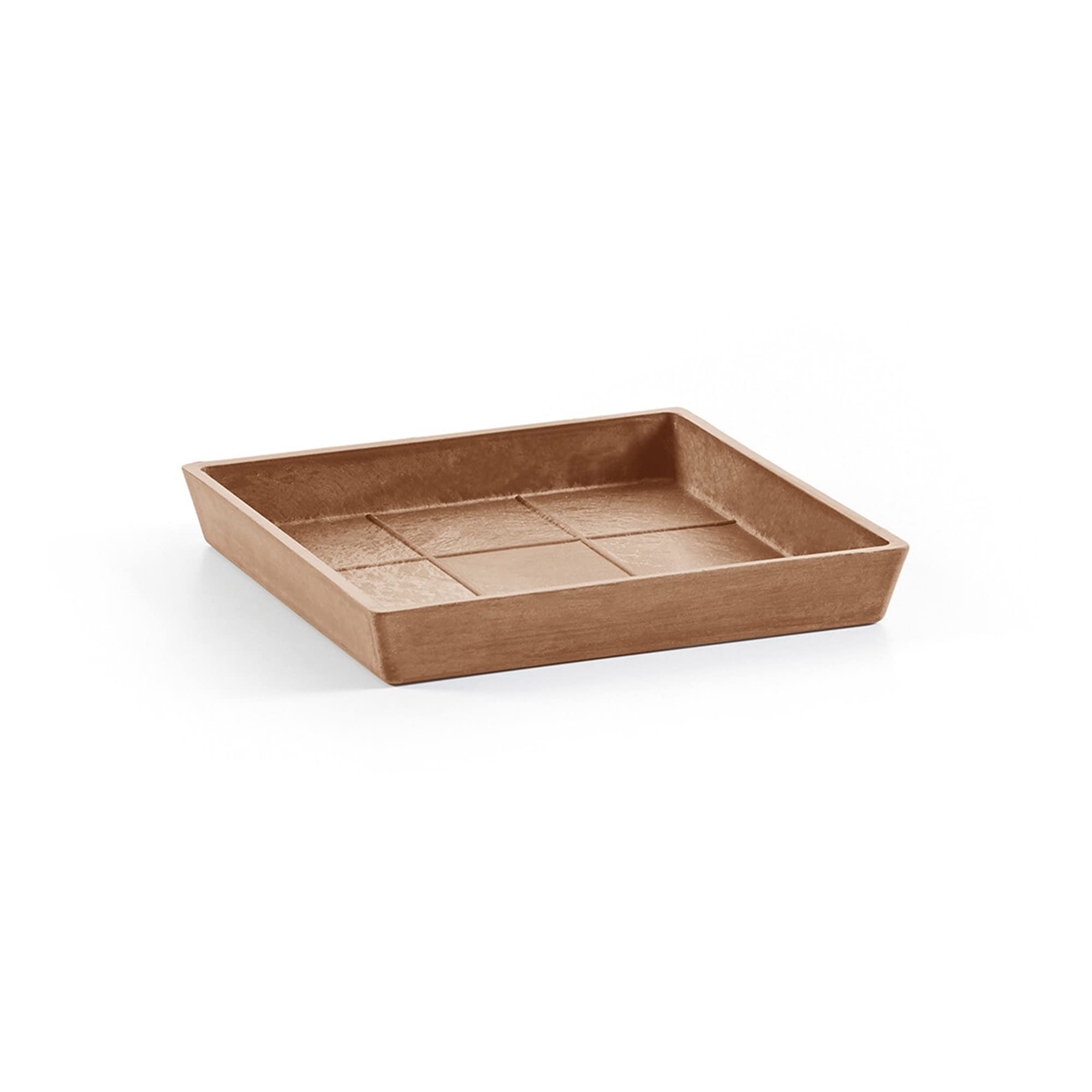 Small Square Saucer - 7 in x 7 in x 1 in - Terracotta - Terracotta,7 in x 7 in x 1 in