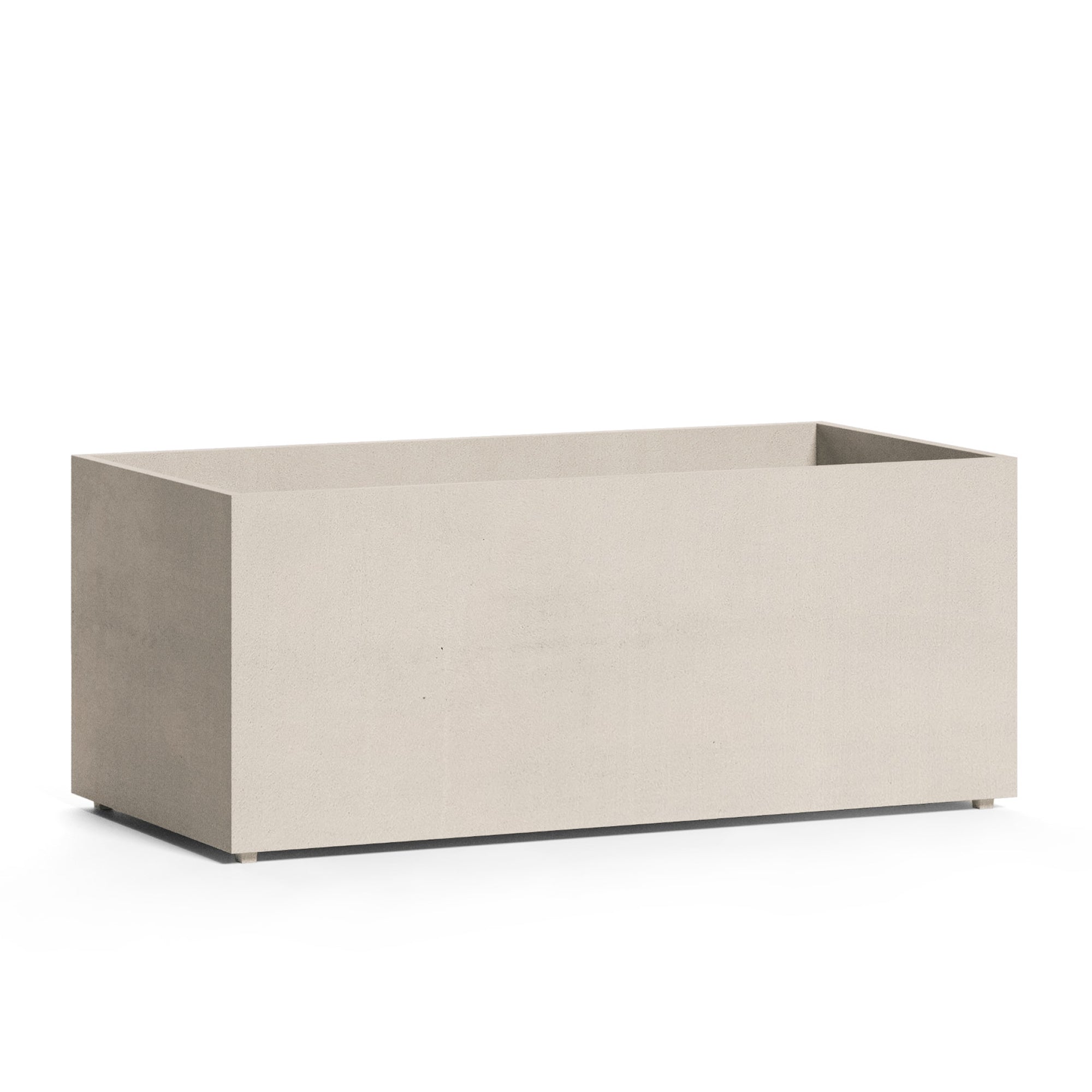 Semplito Rectangular Planter – Sand Stone Finish – Fiberglass Indoor/Outdoor and Weather-Resistant Large Planter (39.5" L x 19.75" W x 15.75" H Exterior, 39" L x 19.3" W Interior) - Sand Stone,39.3 in x 19.7 in x 15.7 in