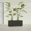 Badalona Large Tall Rectangle Fiberglass Planter - 39 in x 17 in x 17 in - Matte Charcoal - Matte Charcoal,39 in x 17 in x 17 in