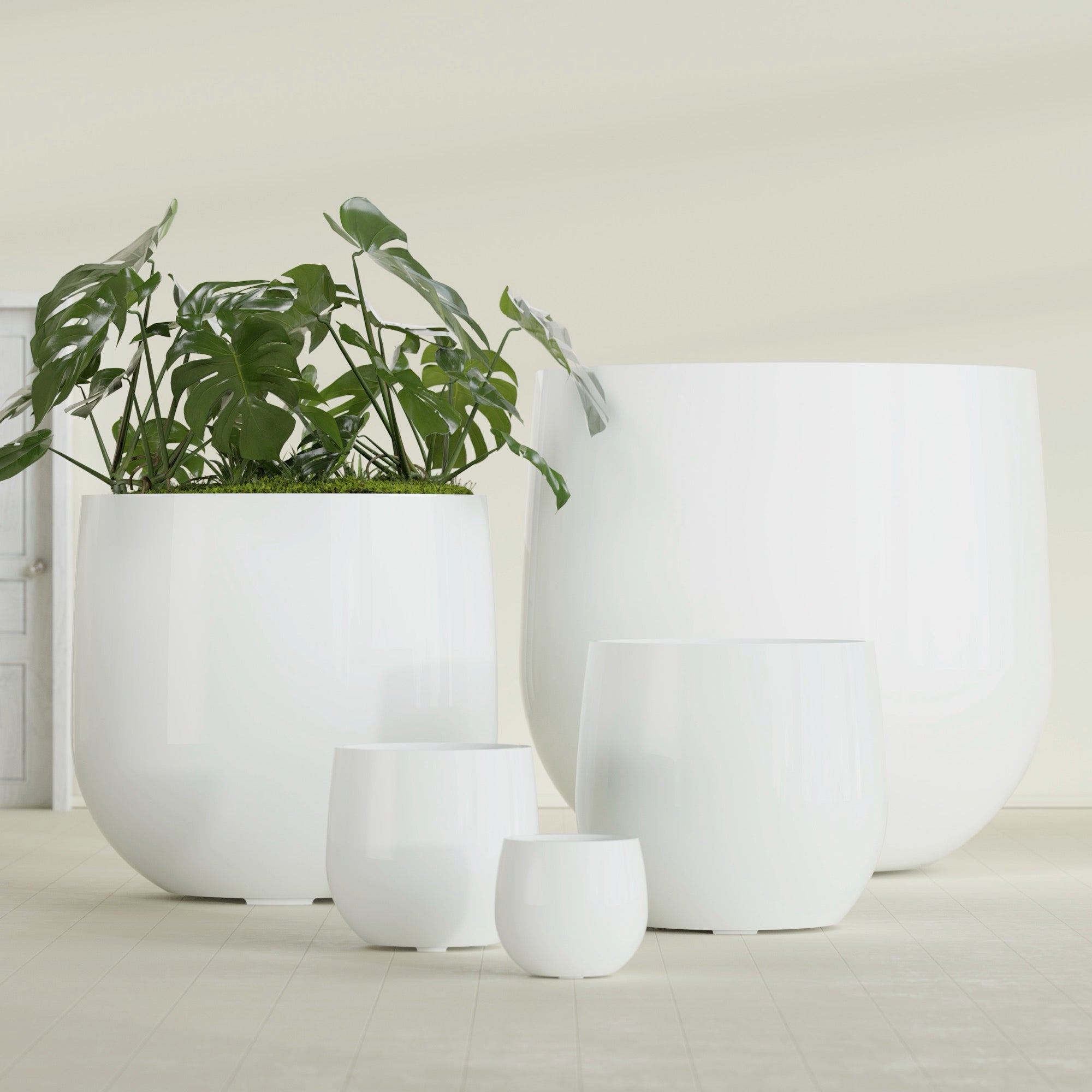 Westfield - 15in diam. x 14in - Gloss White - Gloss White,15 in diam. x 14 in H