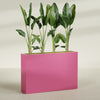 Amesbury Extra Large Narrow Rectangle Fiberglass Planter - 48 in x 10 in x 32 in - Gloss Pink Violet - Gloss Pink Violet,48 in x 10 in x 32 in