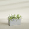 Hollywood Large Narrow Rectangle Fiberglass Planter - 36 in x 12 in x 24 in - Metallic Silver - Metallic Silver,36 in x 12 in x 24 in