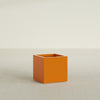Montroy Medium Cube Square Fiberglass Planter - 20 in x 20 in x 20 in - Gloss Tangerine - Gloss Tangerine,20 in x 20 in x 20 in
