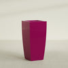 Toulan Large Tall Tapered Square Fiberglass Planter - 20 in x 20 in x 42 in - Gloss Eggplant - Gloss Eggplant,20 in x 20 in x 42 in