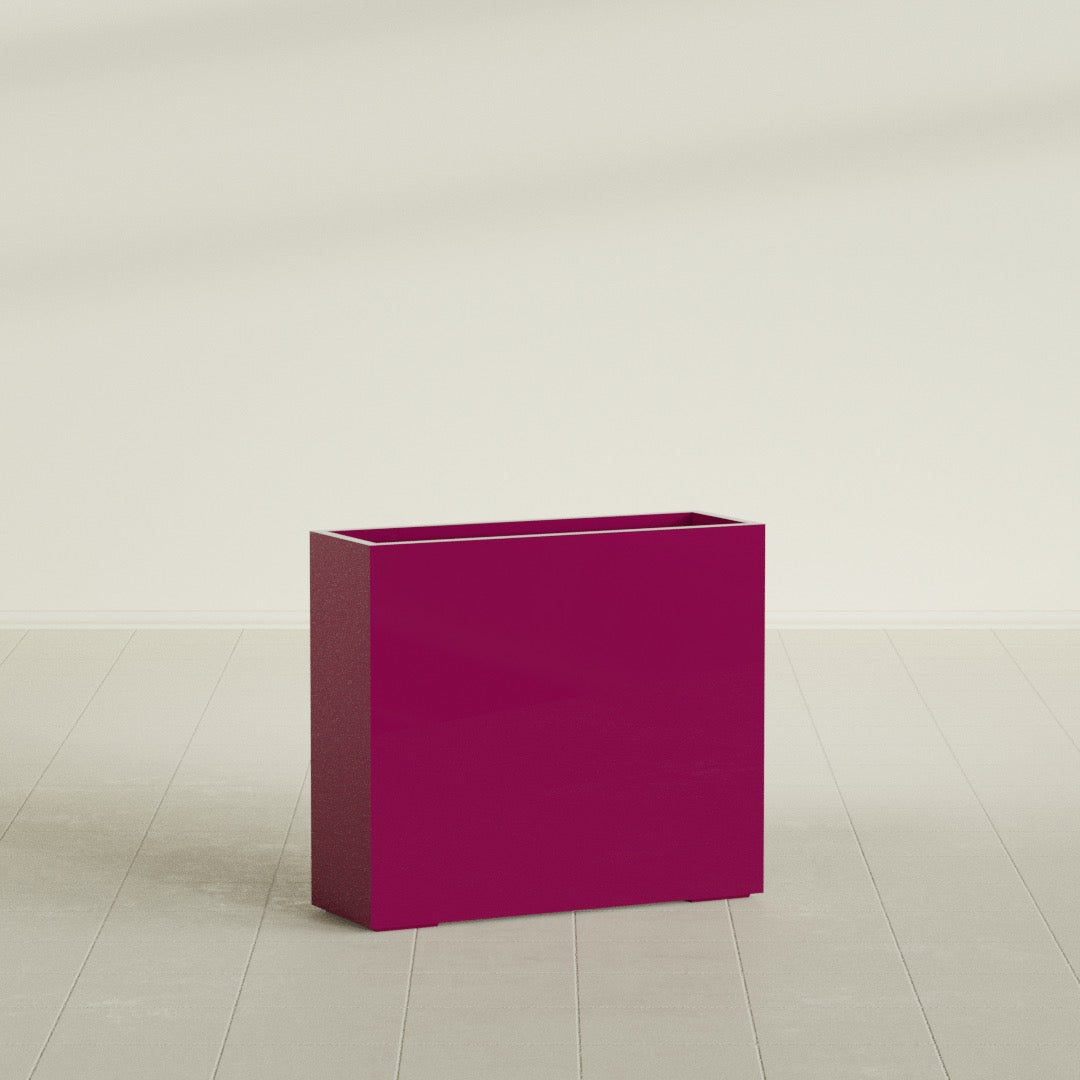 Perth Extra Large Long Rectangle Fiberglass Planter - 48 in x 16 in x 42 in - Gloss Eggplant - Gloss Eggplant,48 in x 16 in x 42 in