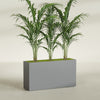 Potsdam Extra Large Long Rectangle Fiberglass Planter - 60 in x 16 in x 32 in - Metallic Gunmetal - Metallic Gunmetal,60 in x 16 in x 32 in