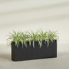 Hollywood Extra Large Narrow Rectangle Fiberglass Planter - 60 in x 12 in x 24 in - Matte Black - Matte Black,60 in x 12 in x 24 in