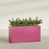 Brisbane Extra Large Long Rectangle Fiberglass Planter - 60 in x 24 in x 32 in - Gloss Pink Violet - Gloss Pink Violet,60 in x 24 in x 32 in