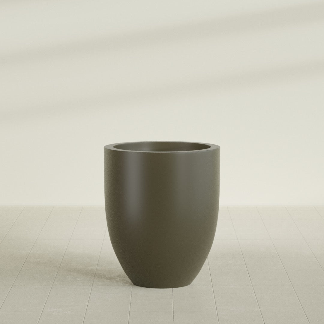 Valencia Large Round Fiberglass Planter - 27 in x 27 in x 31 in - Matte Bronze - Matte Bronze,27 in x 27 in x 31 in