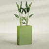 Amesbury Large Narrow Rectangle Fiberglass Planter - 24 in x 10 in x 32 in - Satin Green - Satin Green,24 in x 10 in x 32 in