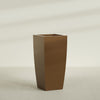 Toulan Extra Large Tall Tapered Square Fiberglass Planter - 28 in x 28 in x 60 in - Metallic Bronze - Metallic Bronze,28 in x 28 in x 60 in