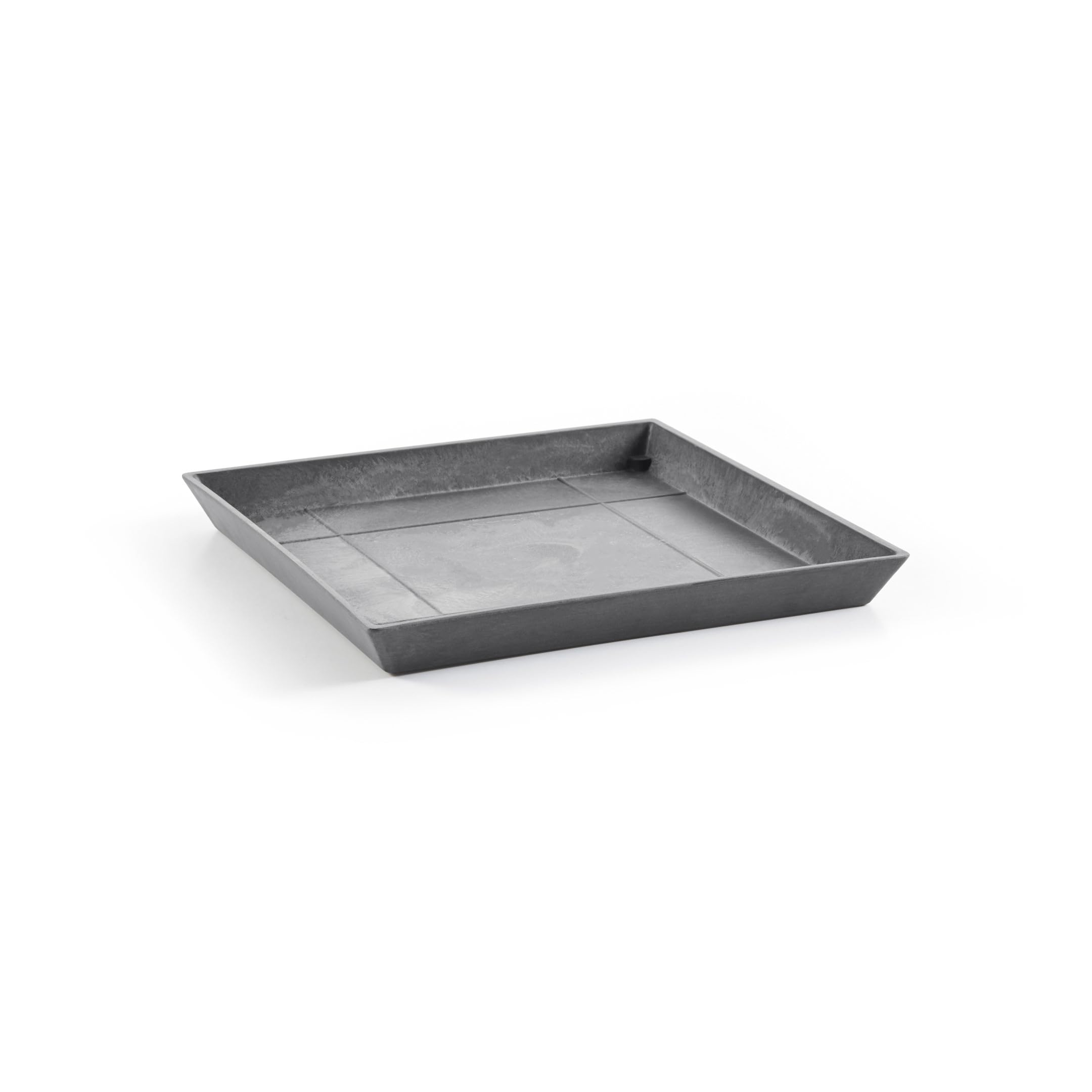 Small Square Saucer - 17 in x 17 in x 1.5 in - Grey - Grey,17 in x 17 in x 1.5 in