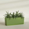 Panama Extra Large Long Rectangle Fiberglass Planter - 48 in x 12 in x 18 in - Satin Green - Satin Green,48 in x 12 in x 18 in
