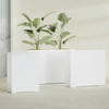 Amesbury Large Narrow Rectangle Fiberglass Planter - 24 in x 10 in x 32 in - Matte White - Matte White,24 in x 10 in x 32 in