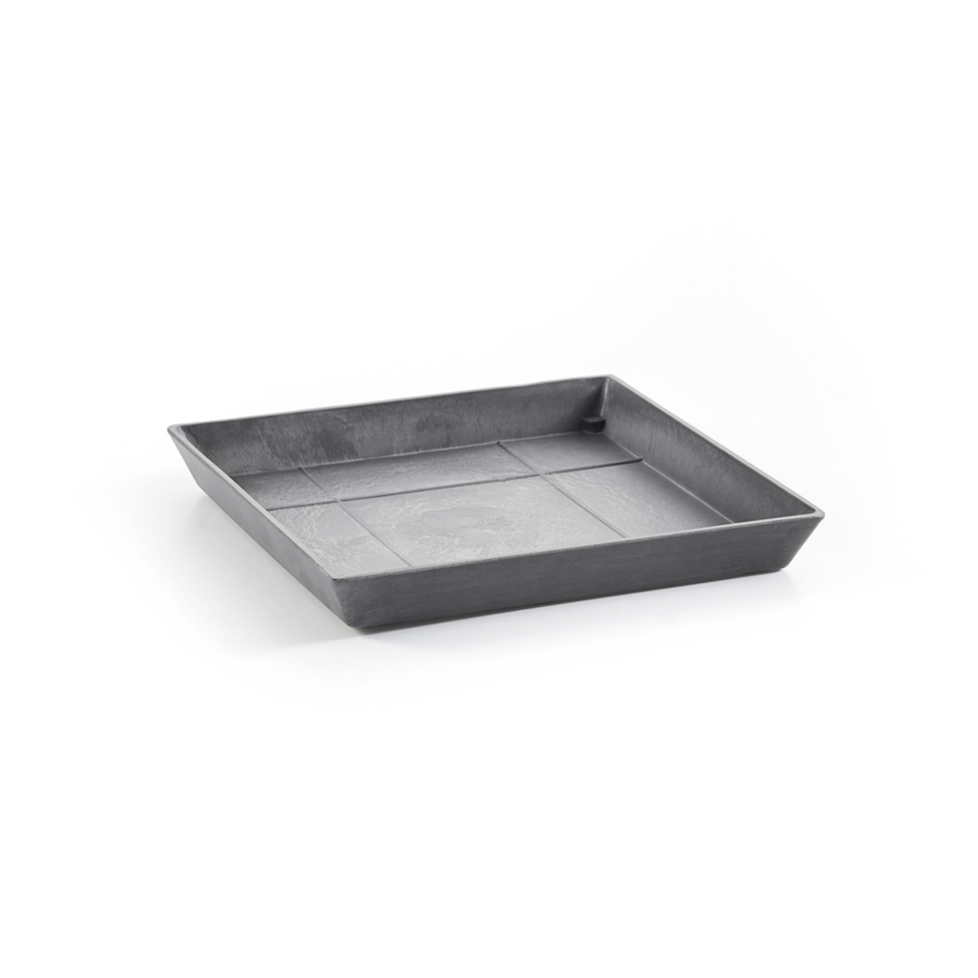 Small Square Saucer - 14 in x 14 in x 1.5 in - Grey - Grey,14 in x 14 in x 1.5 in
