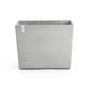 Paris with Wheels Large Rectangle Planter - 33.5 in x 15.5 in x 26 in - White Grey - White Grey,33.5 in x 15.5 in x 26 in