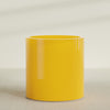 Rio Grande Large Round Fiberglass Planter - 30 in x 30 in x 32 in - Gloss Saffron - Gloss Saffron,30 in x 30 in x 32 in