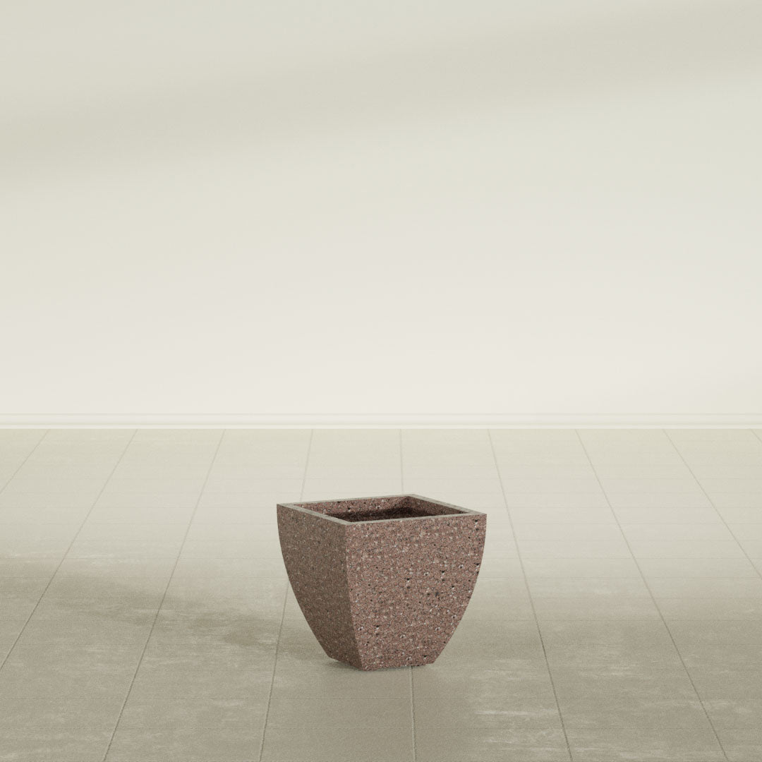 ProTone Fiberglass Premium Finish Tapered Square Square Planter - 12 in x 12 in x 12 in - StoneLight - Sunstone - StoneLight - Sunstone,12 in x 12 in x 12 in