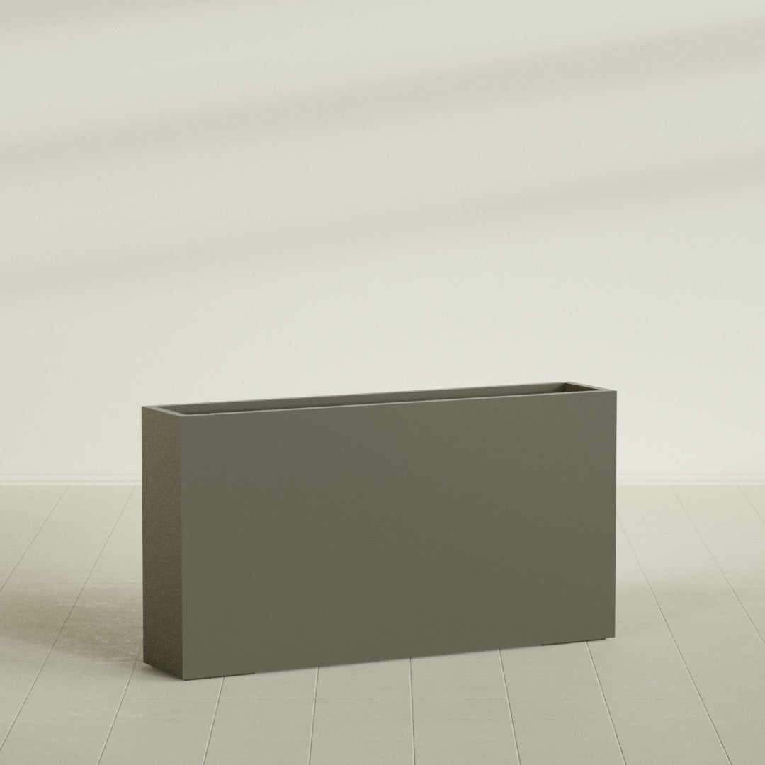 Delray Extra Large Long Rectangle Fiberglass Planter - 60 in x 12 in x 32 in - Matte Bronze - Matte Bronze,60 in x 12 in x 32 in