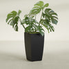 Toulan Large Tall Tapered Square Fiberglass Planter - 16 in x 16 in x 30 in - Matte Black - Matte Black,16 in x 16 in x 30 in