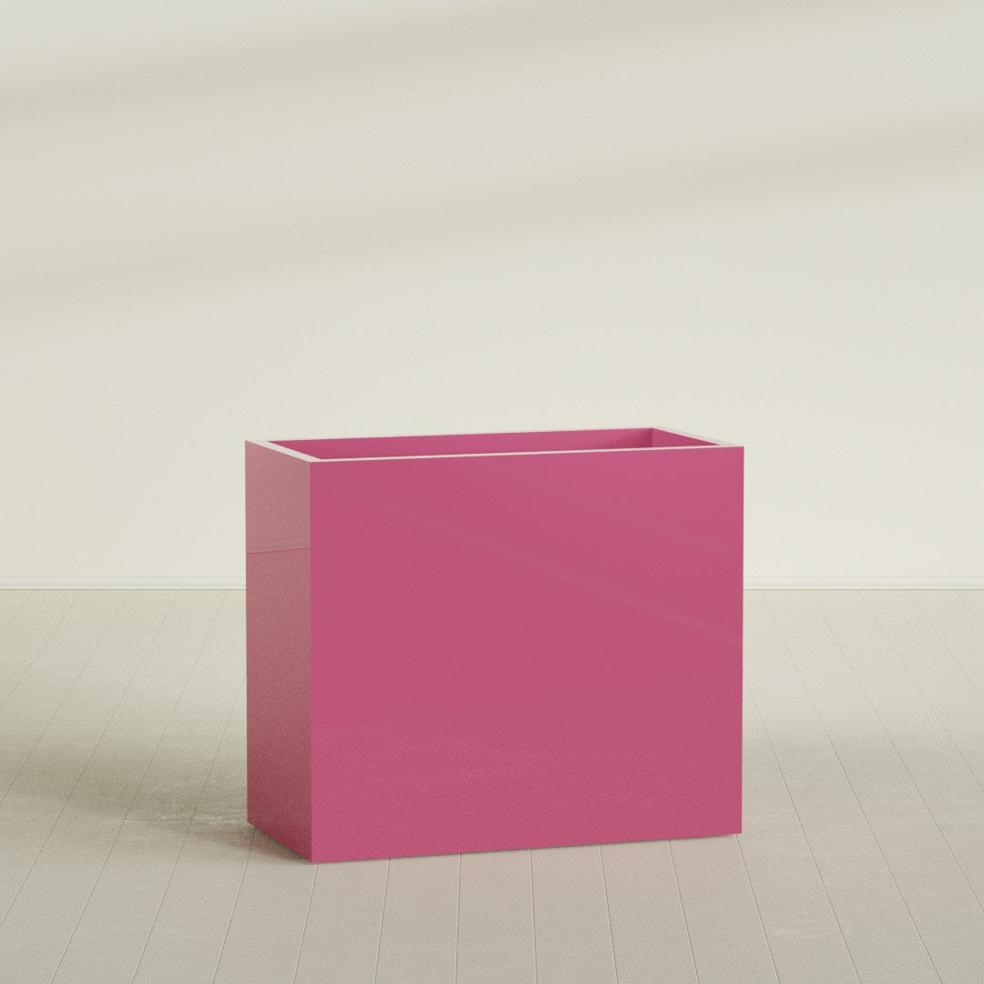 Darwin Extra Large Rectangle Fiberglass Planter - 48 in x 24 in x 42 in - Gloss Pink Violet - Gloss Pink Violet,48 in x 24 in x 42 in