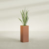 Delray Large Tall Rectangle Fiberglass Planter - 12 in x 12 in x 32 in - Matte Terracotta - Matte Terracotta,12 in x 12 in x 32 in