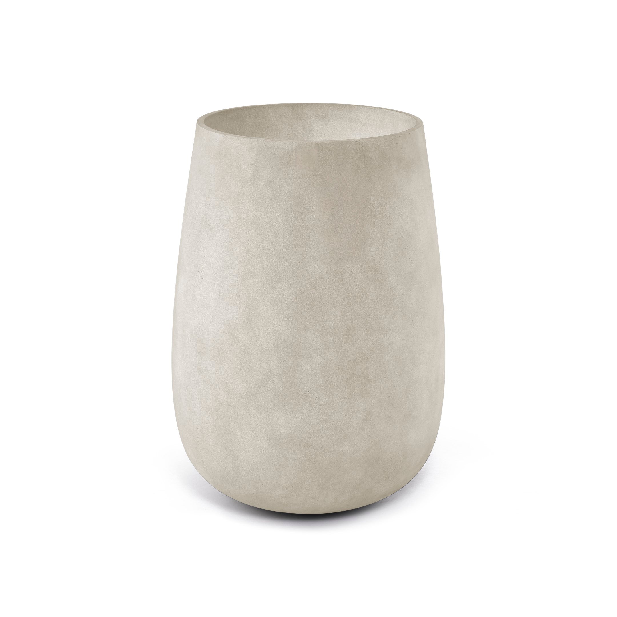 Mondo High Tall Planter – Sand Stone Finish – Fiberglass Indoor/Outdoor and Weather-Resistant Round Planter (21.6" D x 35.4" H Exterior, 20.3" D x 35.4" H Interior) - Sand Stone,21.6 in x 21.6 in x 35.4 in