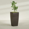 Toulan Extra Large Tall Tapered Square Fiberglass Planter - 28 in x 28 in x 60 in - Matte Brown - Matte Brown,28 in x 28 in x 60 in