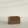 Granada Large Rectangle Fiberglass Planter - 36 in x 24 in x 24 in - Metallic Bronze - Metallic Bronze,36 in x 24 in x 24 in