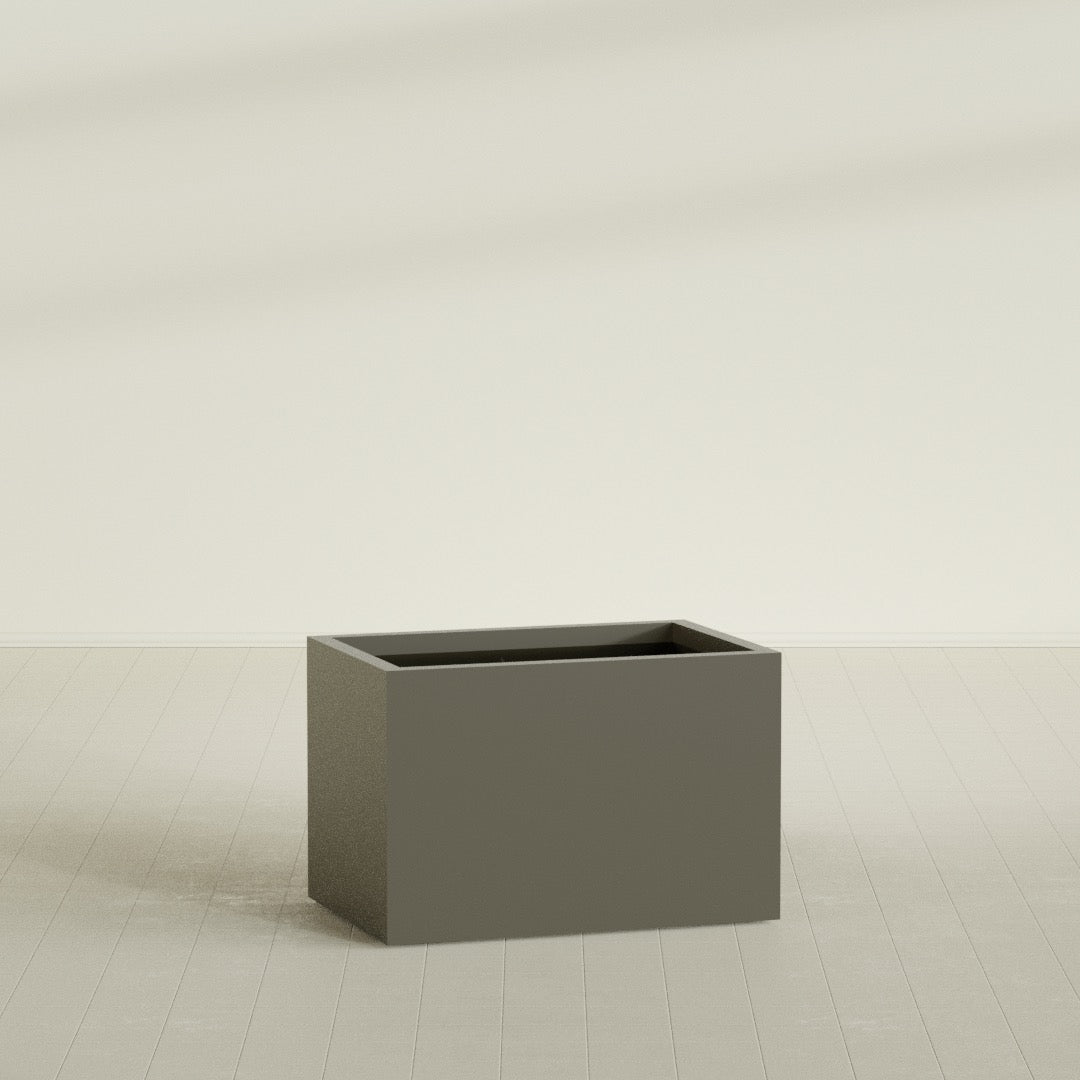 Granada Large Rectangle Fiberglass Planter - 36 in x 24 in x 24 in - Matte Bronze - Matte Bronze,36 in x 24 in x 24 in