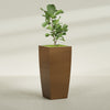 Toulan Extra Large Tall Tapered Square Fiberglass Planter - 28 in x 28 in x 60 in - Metallic Bronze - Metallic Bronze,28 in x 28 in x 60 in