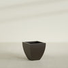 Lima Medium Tapered Square Fiberglass Planter - 20 in x 20 in x 20 in - Matte Brown - Matte Brown,20 in x 20 in x 20 in