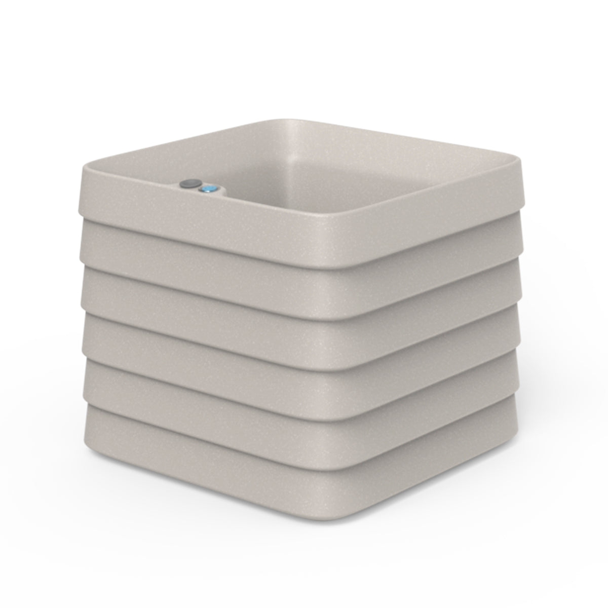 Slat Square with TruDrop™ Self-Watering - 22in x 22in x 19.6in - Parchment - Parchment,22in x 22in x 19.6in