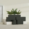 Tolga Extra Large Long Rectangle Fiberglass Planter - 72 in x 16 in x 24 in - Matte Charcoal - Matte Charcoal,72 in x 16 in x 24 in