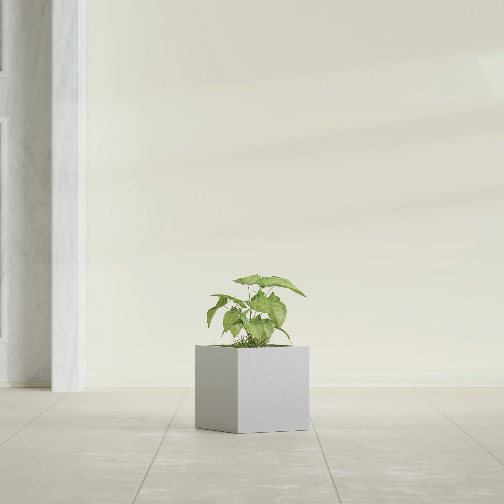 Monaco Square - 7in x 7in x 7 - Metallic Silver - Metallic Silver,7 in x 7 in x 7 in