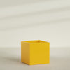 Montroy Extra Large Cube Square Fiberglass Planter - 48 in x 48 in x 48 in - Gloss Saffron - Gloss Saffron,48 in x 48 in x 48 in