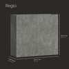 Reglo Rectangular Planter – Grey Stone Finish – Fiberglass Indoor/Outdoor and Weather-Resistant Large Planter (35.5" L x 11.75" W x 31.5" H Exterior, 35" L x 11.5" W Interior) - Grey Stone,35.5 in x 11.75 in x 31.5 in - Grey Stone,35.5 in x 11.75 in  - Grey Stone,35.4 in x 11.8 in x 31.5 in