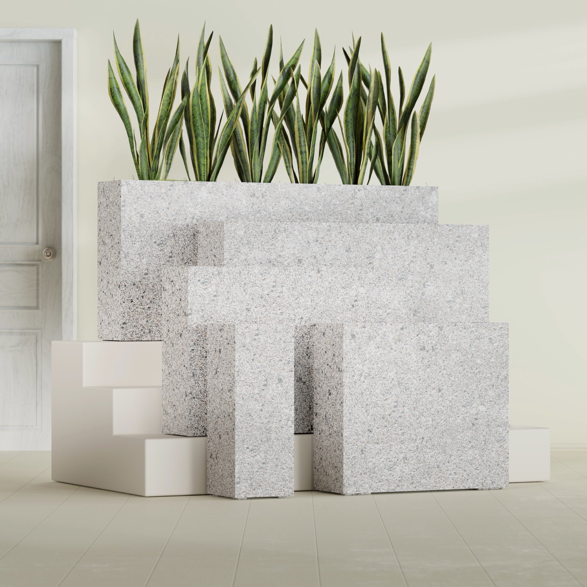 12"-Wide Rectangle - 48in x 12in x 32in - StoneLight - Greystone - StoneLight - Greystone,48 in x 12 in x 32 in