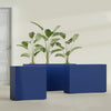 Milano Medium Narrow Rectangle Fiberglass Planter - 24 in x 10 in x 24 in - Matte Cobalt Blue - Matte Cobalt Blue,24 in x 10 in x 24 in