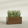 Granada Extra Large Long Rectangle Fiberglass Planter - 48 in x 24 in x 24 in - Metallic Bronze - Metallic Bronze,48 in x 24 in x 24 in