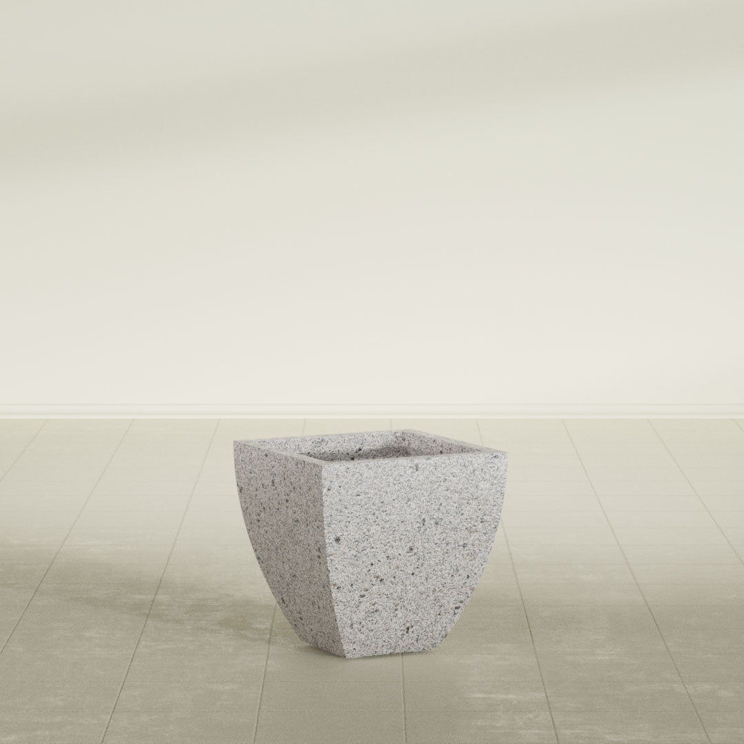 ProTone Fiberglass Premium Finish Tapered Square Square Planter - 16 in x 16 in x 16 in - StoneLight - Pearlstone - StoneLight - Pearlstone,16 in x 16 in x 16 in