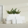 Tolga Extra Large Long Rectangle Fiberglass Planter - 72 in x 16 in x 24 in - Matte White - Matte White,72 in x 16 in x 24 in